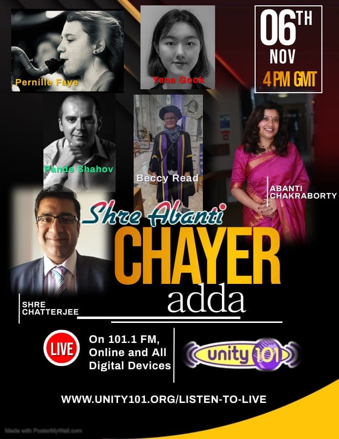 Chayer Adda. A music, about everything Bengali in Bengali. First Sunday of every month 4pm to 6pm